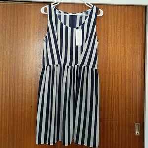 Striped & flowy Stitch Fix midi-dress
